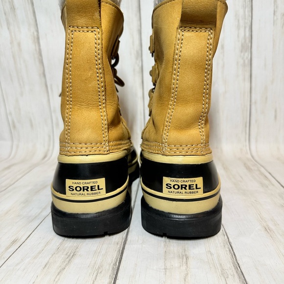 Sorel Caribou Beige Waterproof Snow Boots With Liners NM1005-280 women’s Size 6 - Picture 4 of 11